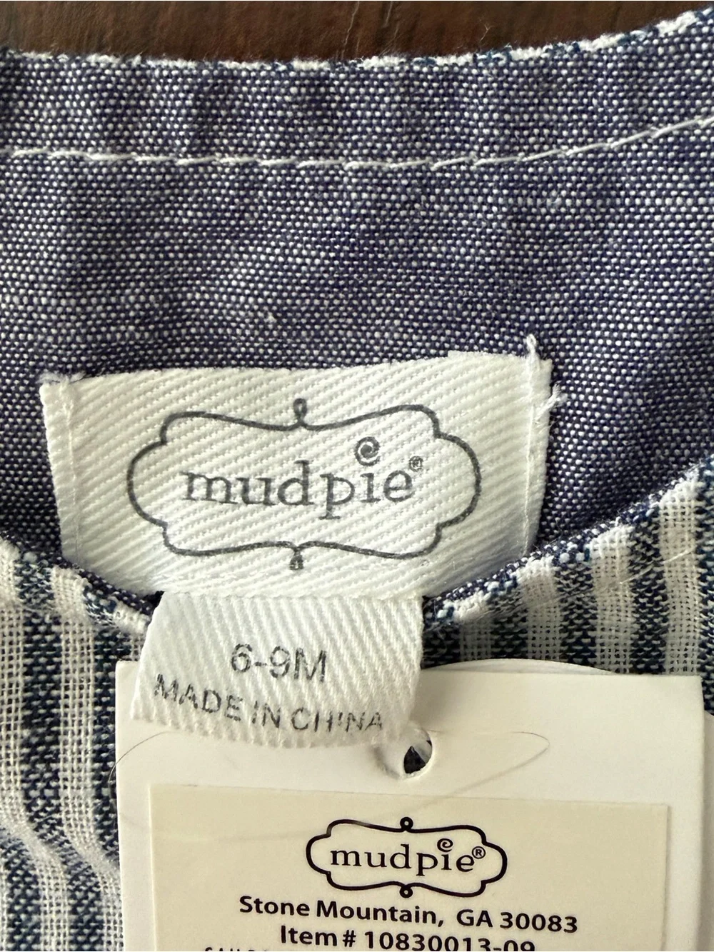 Mud Pie Baby Boy 6-9M Nautical Sailboat Striped Shortall Jon Jon NWT